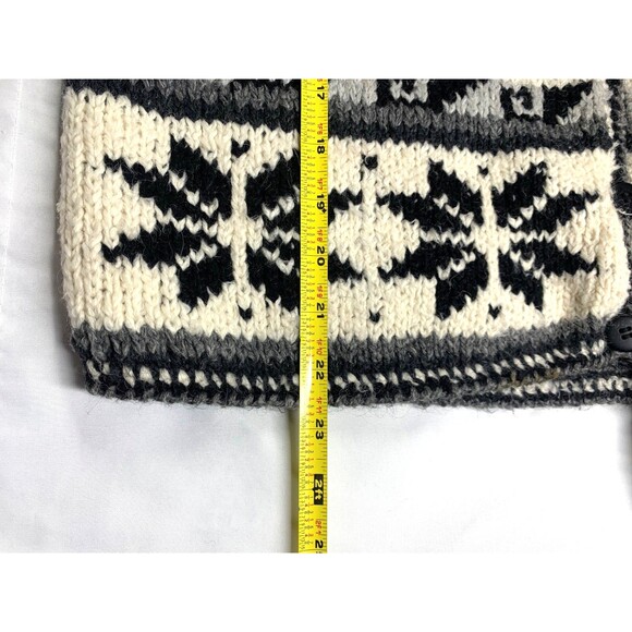 Peruvian Trading Co Alpaca Cardigan Sweater Size L (est) Made In Peru Chunky Kn - Picture 6 of 7